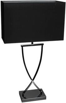 Omega tafellamp chroom/zwart hoogte 69cm chroom, zwart