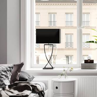 Omega tafellamp chroom/zwart hoogte 69cm chroom, zwart