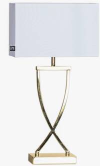 Omega tafellamp messing/wit hoogte 52cm messing, wit