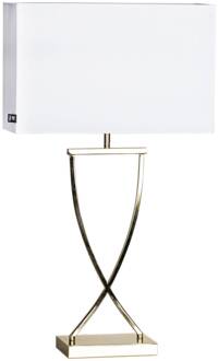 Omega tafellamp messing/wit hoogte 69cm messing, wit