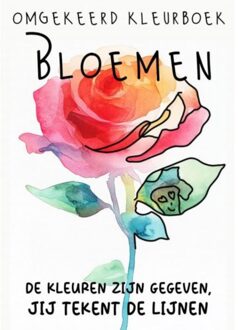 Omgekeerd Kleurboek - Bloemen - De Kleuren Zijn Gegeven, Jij Tekent De Lijnen - Kleurboek Shop