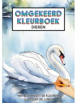 Omgekeerd Kleurboek - Dieren - Het Boek Heeft De Kleuren, Jij Tekent De Lijnen - Kleurboek Shop