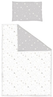Omkeerbaar bedlinnen sterrenhemel taupe 100 x 135 cm Grijs - 100x135 cm