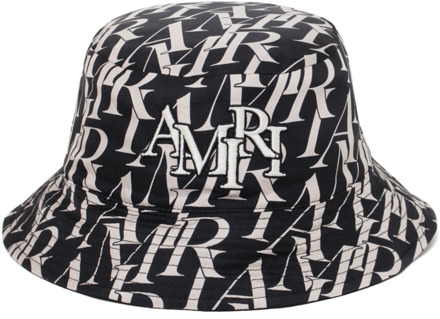 Omkeerbare Bucket Hat met Logo Borduurwerk Amiri , Black , Heren - ONE Size