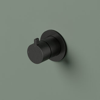 Omstelkraan afbouwdeel Hotbath Ace Inbouw 2-weg Geborsteld Zwart PVD