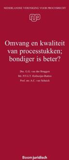 Omvang En Kwaliteit Van Processtukken; Bondiger Is Beter? - Nvvp-Reeks - A.C. van Schaick