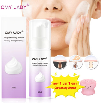 OMY LADY Oxygen Foaming Mousse Deep Cleansing Face Cleanser Moisturizing Oil Control Shrink Pores Remove Blackhead Face Cleanser