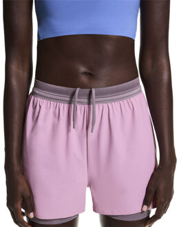 ON 3" Performance 2/1 Shorts Dames lichtpaars