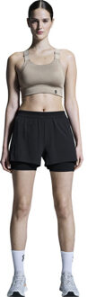 ON 3" Performance 2/1 Shorts Dames zwart - M