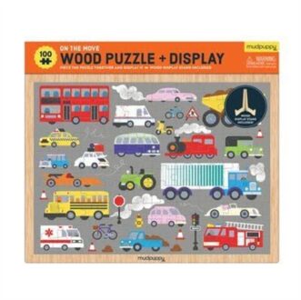 On The Move 100 Piece Wood Puzzle + Display -  Mudpuppy (ISBN: 9780735372702)