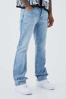 Onbewerkte Flared Slim Fit Jeans, Light Blue - 28R