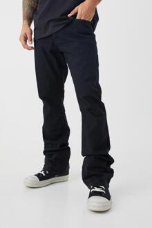 Onbewerkte Flared Slim Fit Jeans, True Black - 28R