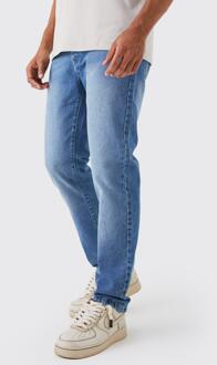 Onbewerkte Jeans Met Rechte Pijpen, Mid Blue - 28R