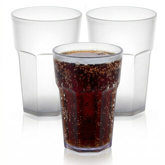 onbreekbaar drinkglas - 20x - kunststof - transparant - 360 ml - drinkglazen - 9 x 10 c