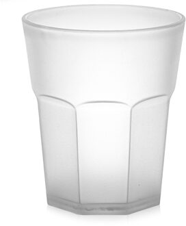 onbreekbaar drinkglas - kunststof - transparant - 360 ml - drinkglazen - 9 x 10 cm