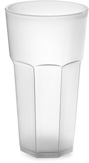 onbreekbaar drinkglas - kunststof - transparant - 600 ml - drinkglazen - 9 x 16 cm