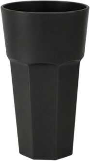 onbreekbaar drinkglas - kunststof - zwart - 600 ml - drinkglazen - 9 x 16 cm