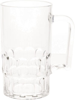 Onbreekbare bierpul transparant kunststof 30 cl/300 ml