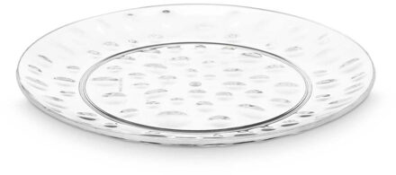 Onbreekbare Dinerborden - 1x - kunststof - transparant - Dia 21 cm - verjaardag/camping