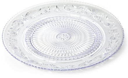 Onbreekbare Dinerborden - kunststof - kristal stijl - transparant - D31 cm
