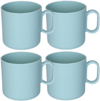 onbreekbare Drinkbekers - 12x - kunststof - 320 ml - mintgroen - kinderen - camping