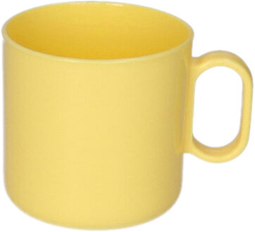 onbreekbare Drinkbekers - kunststof - 320 ml - geel - kinderen - camping