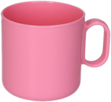 onbreekbare Drinkbekers - kunststof - 320 ml - roze - kinderen - camping Koraalroze
