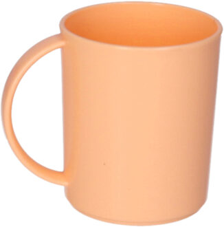 onbreekbare Drinkbekers - kunststof - 350 ml - oranje - kinderen - camping