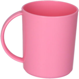 onbreekbare Drinkbekers - kunststof - 350 ml - roze - kinderen - camping