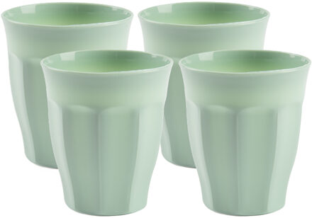 Onbreekbare Picardi drinkglazen - 10x stuks - kunststof - mintgroen - 250 ml - camping/outdoor/kinde