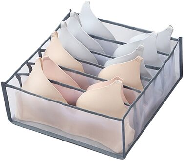 Onder Bed Kleding Item Opslag Stofdicht Opbergtas Container Kleding Organizer Opvouwbare 5 Secties En Duidelijk Zichtbare Venster stijl 2 gray6grids