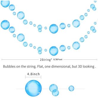 Onder De Zee Party Decoratie Wit Blauw Opknoping Bubble Slingers Decoraties Voor Oceaan Thema Mermaid Verjaardag Feestartikelen 2stk blauw
