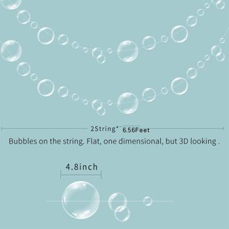 Onder De Zee Party Decoratie Wit Blauw Opknoping Bubble Slingers Decoraties Voor Oceaan Thema Mermaid Verjaardag Feestartikelen 2stk wit