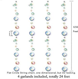 Onder De Zee Party Decoratie Wit Blauw Opknoping Bubble Slingers Decoraties Voor Oceaan Thema Mermaid Verjaardag Feestartikelen 4stk kleurrijk