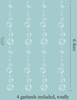 Onder De Zee Party Decoratie Wit Blauw Opknoping Bubble Slingers Decoraties Voor Oceaan Thema Mermaid Verjaardag Feestartikelen 4stk wit