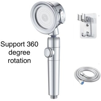 Onder Druk Bad Douchekop Jetting Douchekop Hoge Druk Waterbesparende Verstelbare Badkamer Accessoires Douche Set Badkamer Sliver reeks