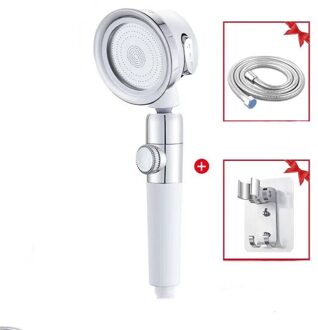 Onder Druk Bad Douchekop Jetting Douchekop Hoge Druk Waterbesparende Verstelbare Badkamer Accessoires Douche Set Badkamer wit reeks