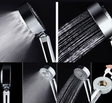 Onder Druk Dubbelzijdige Douchekop Douche Huishouden Spa Douchekop Badkamer Douchekop Abs Siliconen 1Pc Voor Thuis accessoires