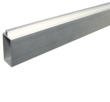 Onder- en bovenregel aluminium - Modular Blank - 2 x 4 x 180 cm