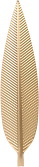 Onderbord/kaarsenbord - decoratie dienblad - metaal - goud - 13 x 55 cm