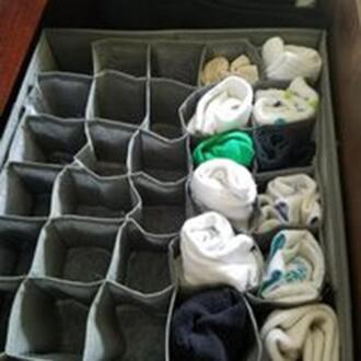 Ondergoed Divider Inklapbare Handige Grey Niet-geweven Stof 30 Cellen Opbergdoos Voor Sokken Draagbare Onafhankelijke Opbergdoos