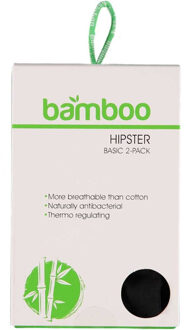 Ondergoed Hipster Dames Bamboe Zwart 2 Stuks Maat Xl