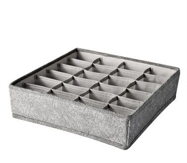 Ondergoed Opbergdoos Lade Soort Raster Stof Opbergdoos Huishoudelijke Sokken Kasten Beha Opslag Sorteren Box 24 Grids Beha Organisator grijs