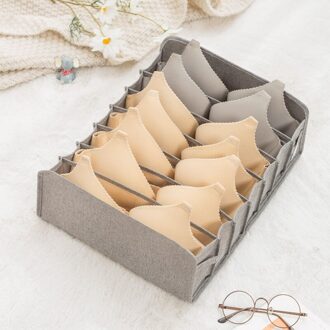 Ondergoed Opbergdoos Sokken Bra Underpants Opvouwbare Divider Drawer Closet Organizer Huishoudelijke Kleding Opslag Sorteren Gereedschap grijs -7 L