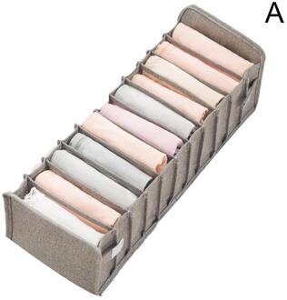 Ondergoed Opbergdoos Sokken Bra Underpants Opvouwbare Kleding Sorteren Gereedschap Ladeverdeler Closet Opslag Huishoudelijke Organizer R4V2 grijs M 11grids