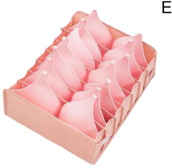 Ondergoed Opbergdoos Sokken Bra Underpants Opvouwbare Kleding Sorteren Gereedschap Ladeverdeler Closet Opslag Huishoudelijke Organizer R4V2 roze L 7grids
