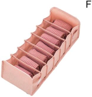 Ondergoed Opbergdoos Sokken Bra Underpants Opvouwbare Kleding Sorteren Gereedschap Ladeverdeler Closet Opslag Huishoudelijke Organizer R4V2 roze S 7grids