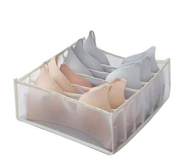 Ondergoed Opbergtas Dozen Ondergoed Kleding Organizer Ladeverdeler Closet Organizer Folding Stropdassen Sokken Shorts Gereedschap Beige