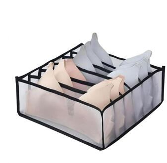 Ondergoed Opbergtas Dozen Ondergoed Kleding Organizer Ladeverdeler Closet Organizer Folding Stropdassen Sokken Shorts Gereedschap zwart