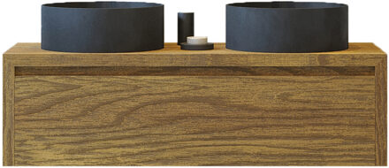 Onderkast Ares 120 cm Castle Brown Met 1 Lade Eiken